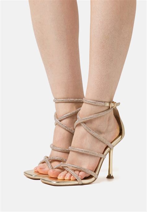 michael kors gold strappy heels